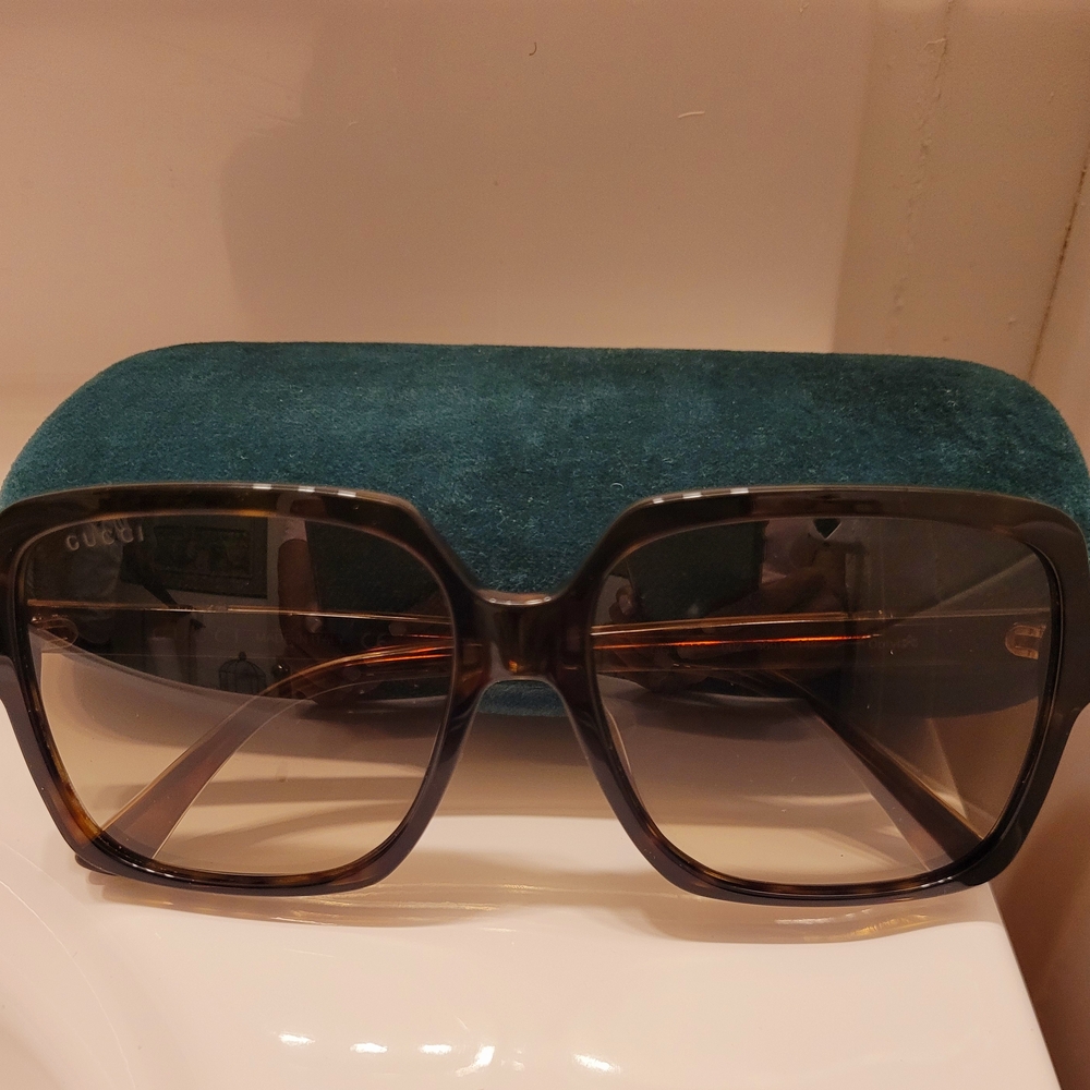 Gucci Brown Gradient Square Sunglasses